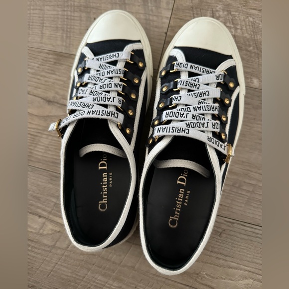 Dior walk ‘n’ Dior trainers black white gold size 7 37 - Picture 2 of 8